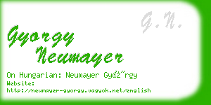 gyorgy neumayer business card